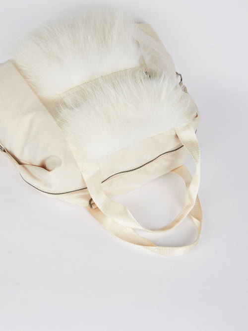 White Fur Detail Handbag