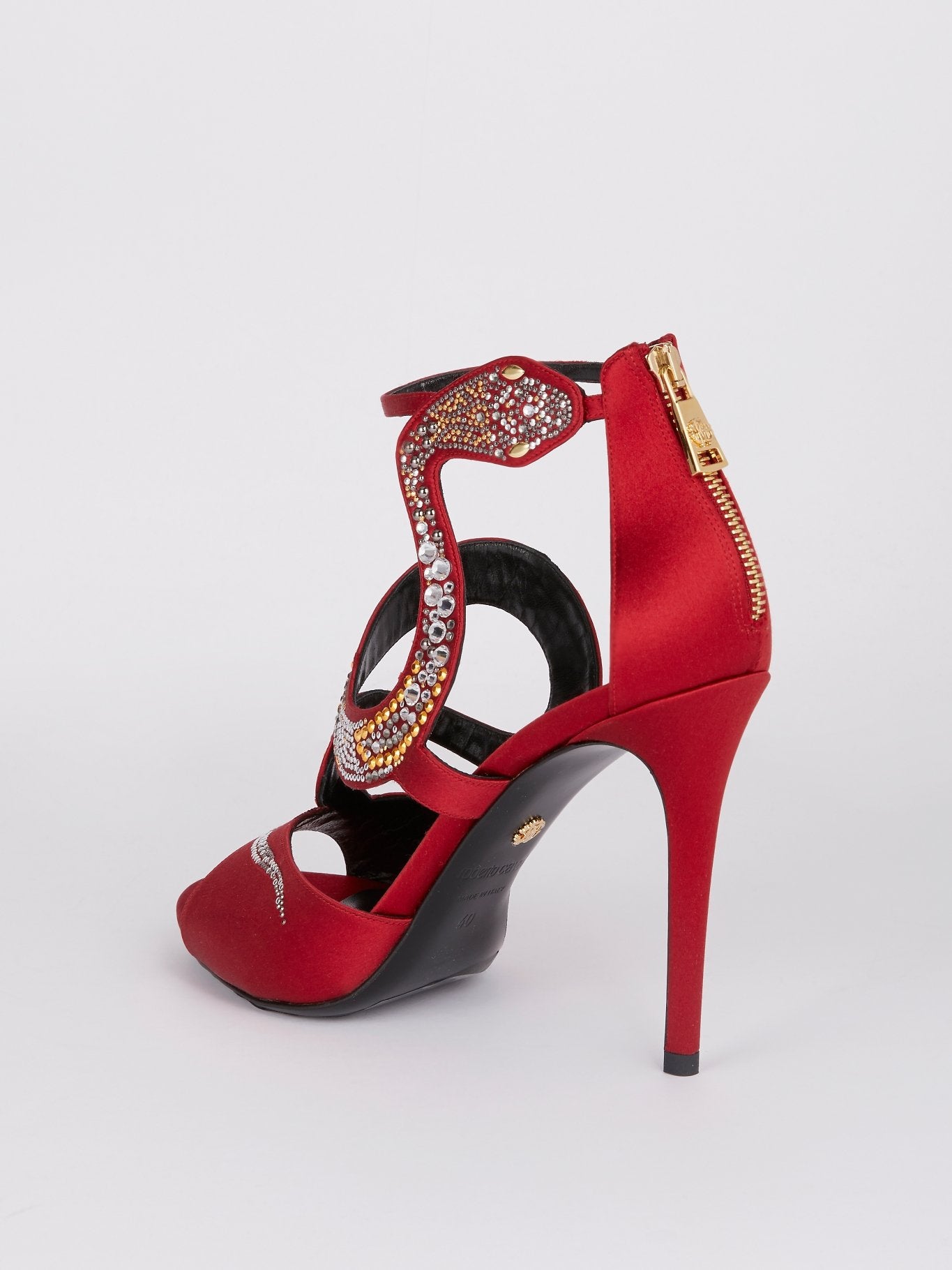 Red Snake Cage Pumps