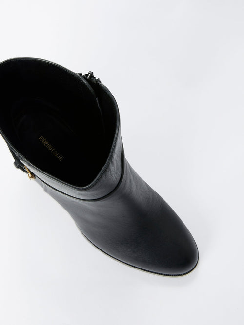 Black Rear Logo Ankle Boots