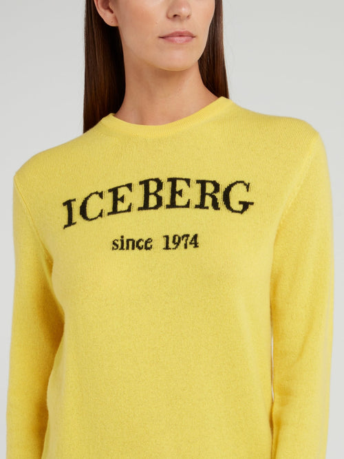 Yellow Classic Logo Sweater