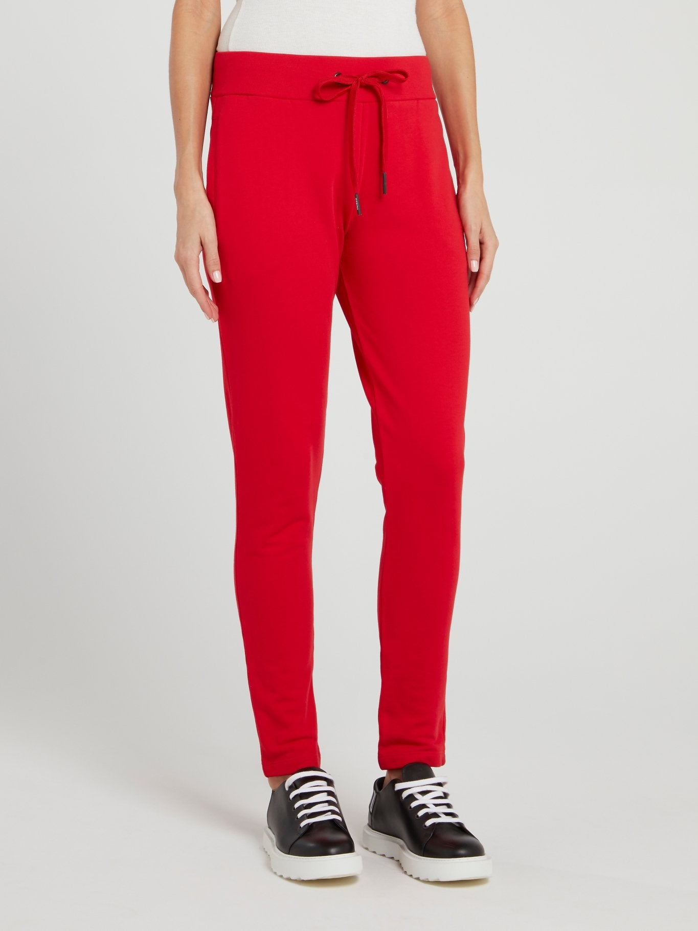 Red Drawstring Cotton Pants
