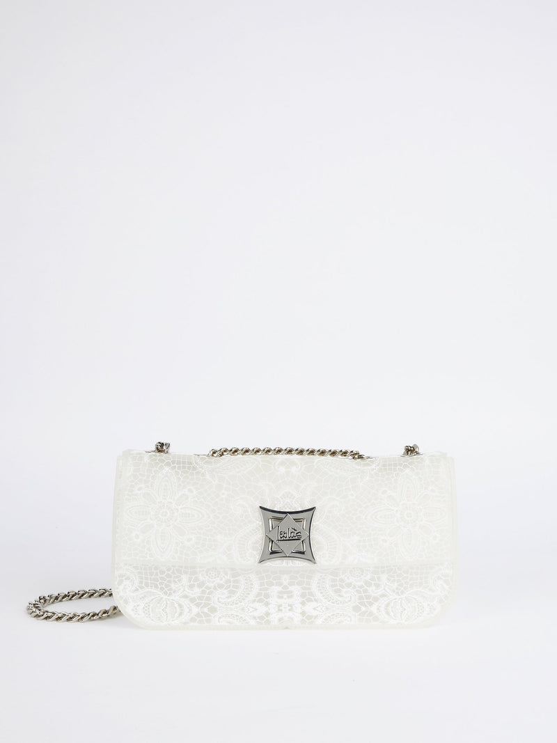 White Elide Lace Fondo Shoulder Bag