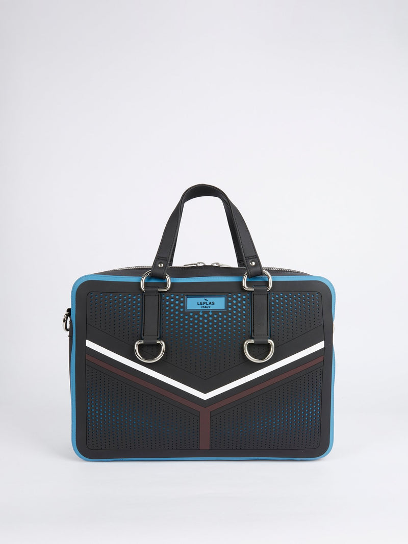 Black-Blue Nikandros Sporty Duffle Bag