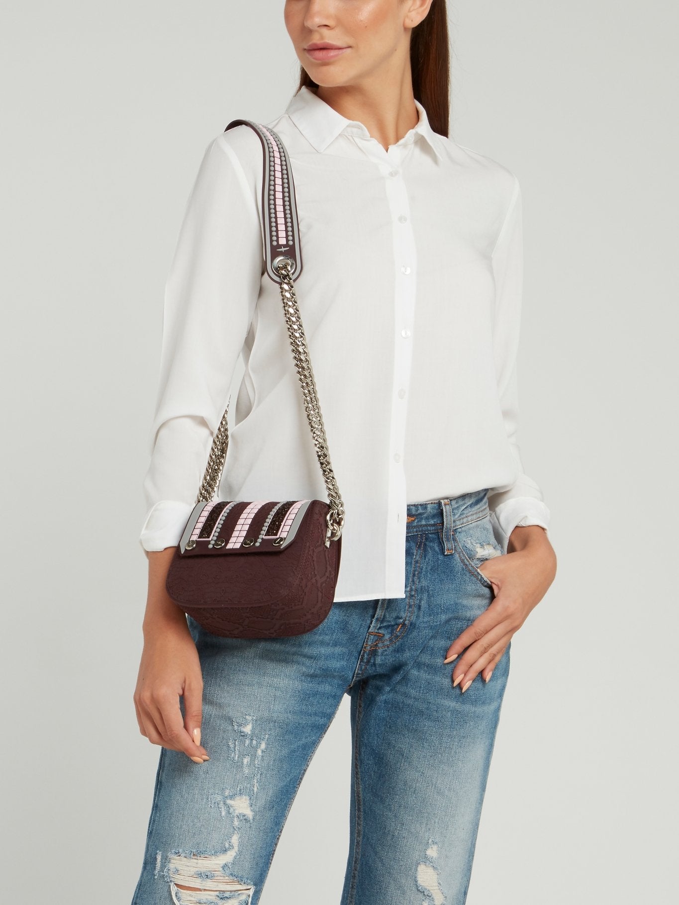 Plum Mini Dafne Borchie Shoulder Bag