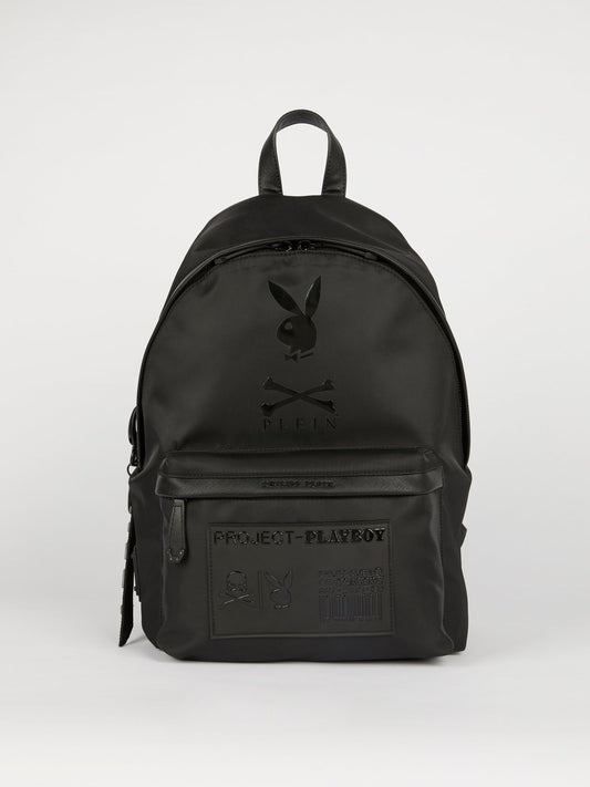 Black Playboy Logo Backpack