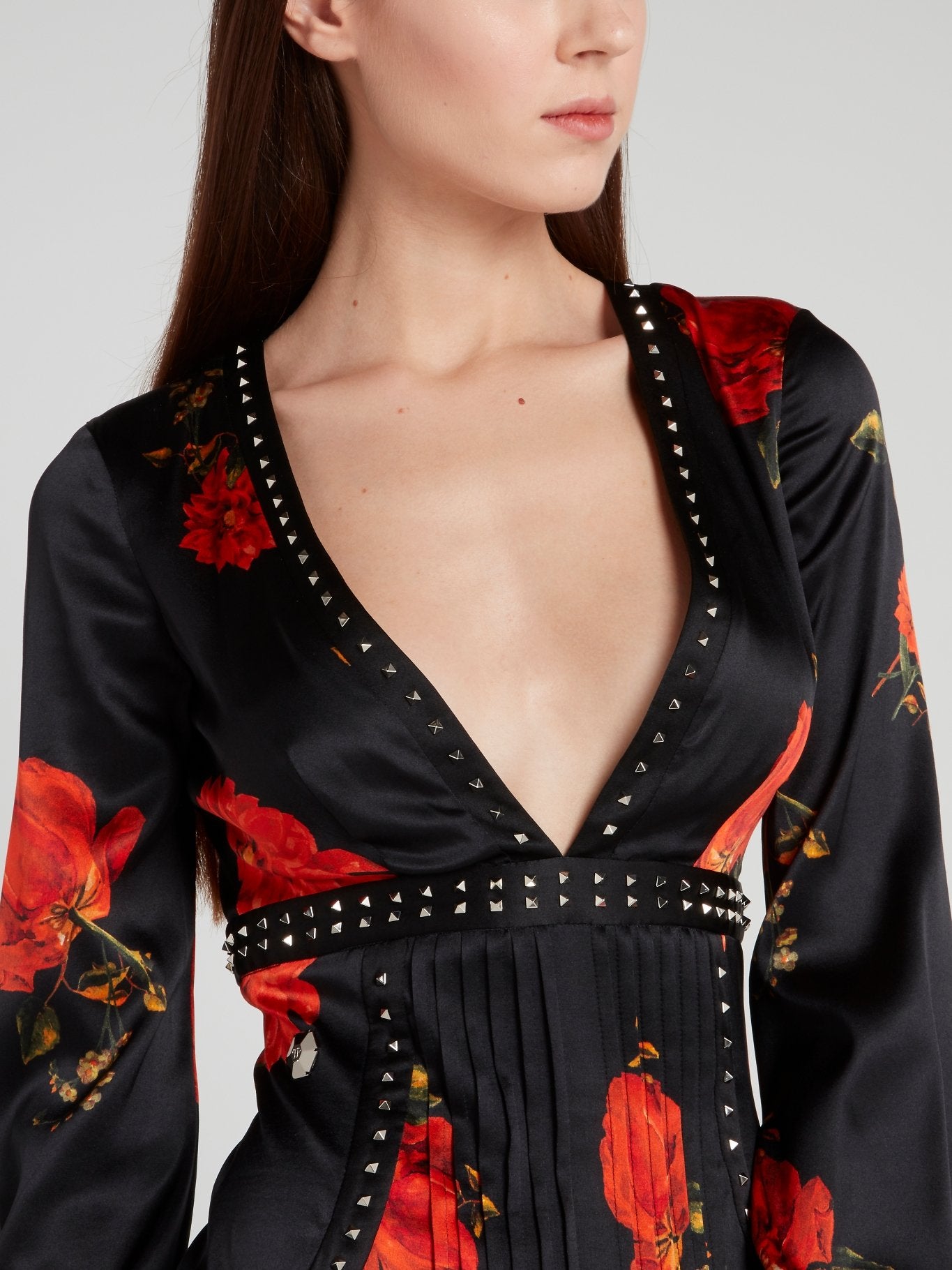 Black Corsage Slit Dress Maison-B-More Global Store Black Corsage Slit Dress Maison-B-More Global Store