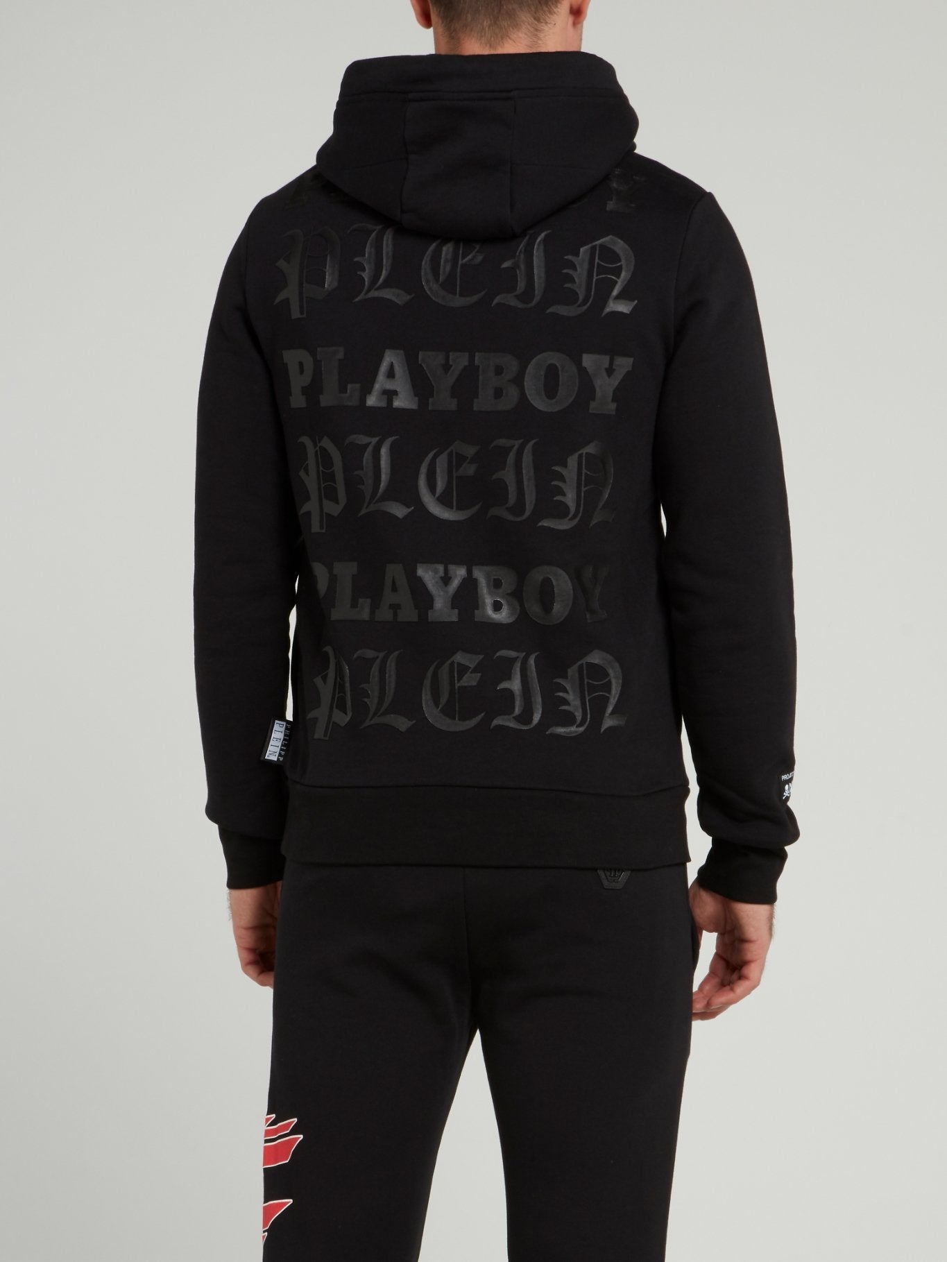 Playboy Black Drawstring Hoodie Sweatshirt