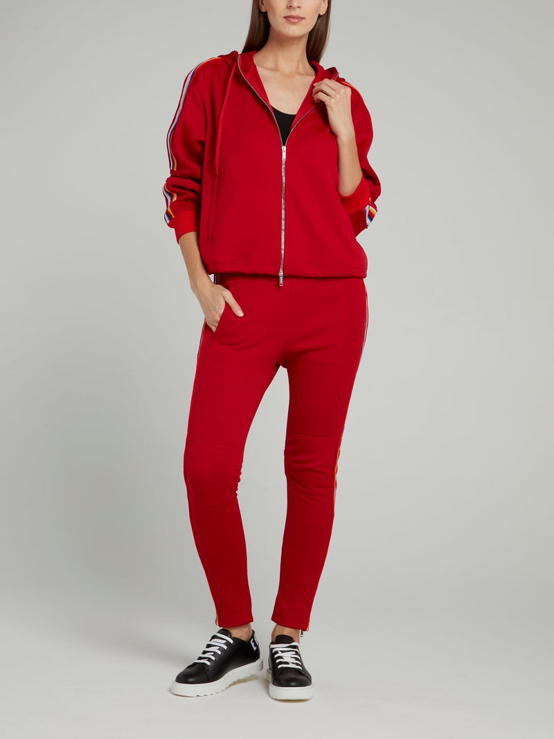 Red Side Stripe Active Trousers