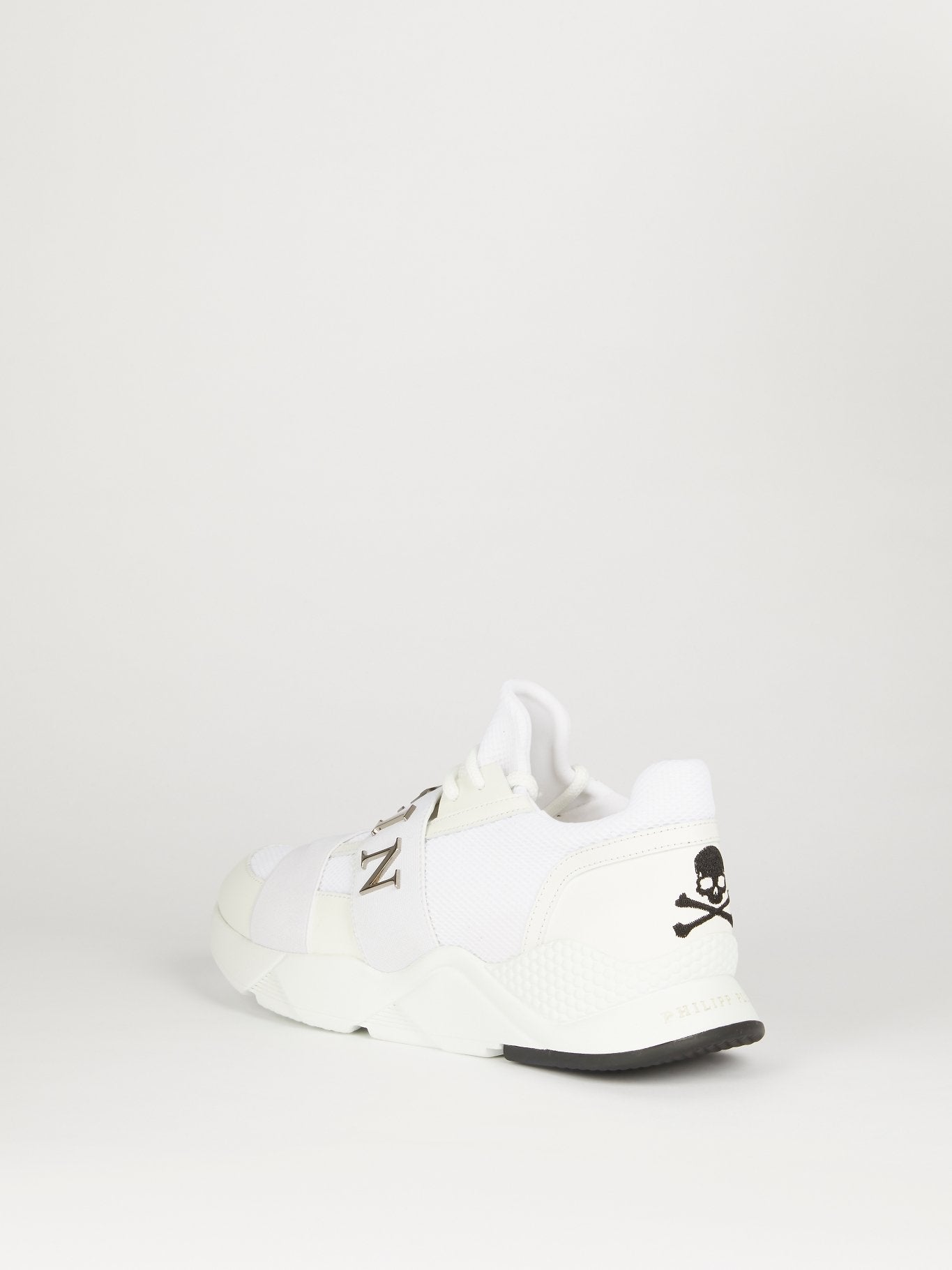 White Logo Front Strap Trainers