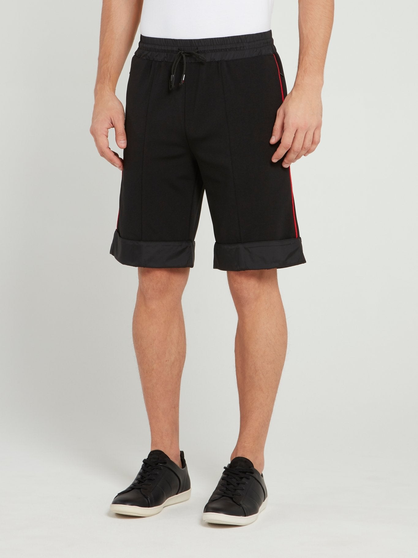 Black With Side Line Detail Shorts