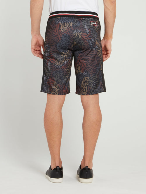 Camo Leopard Print Shorts