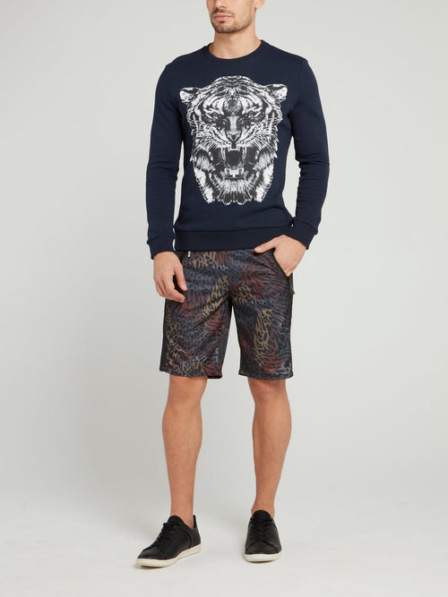 Camo Leopard Print Shorts