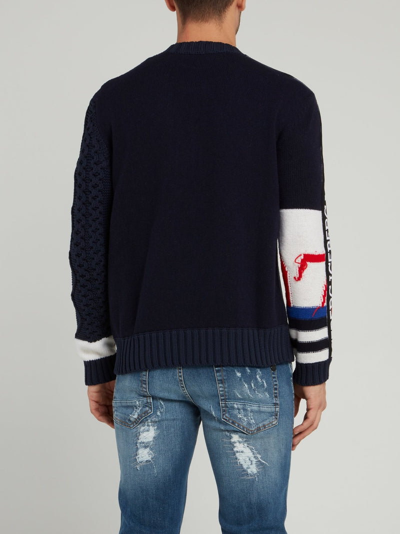 Mickey Mouse Navy Knitted Sweater