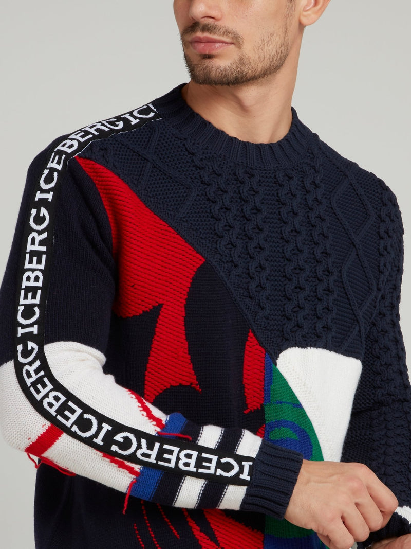 Mickey Mouse Navy Knitted Sweater