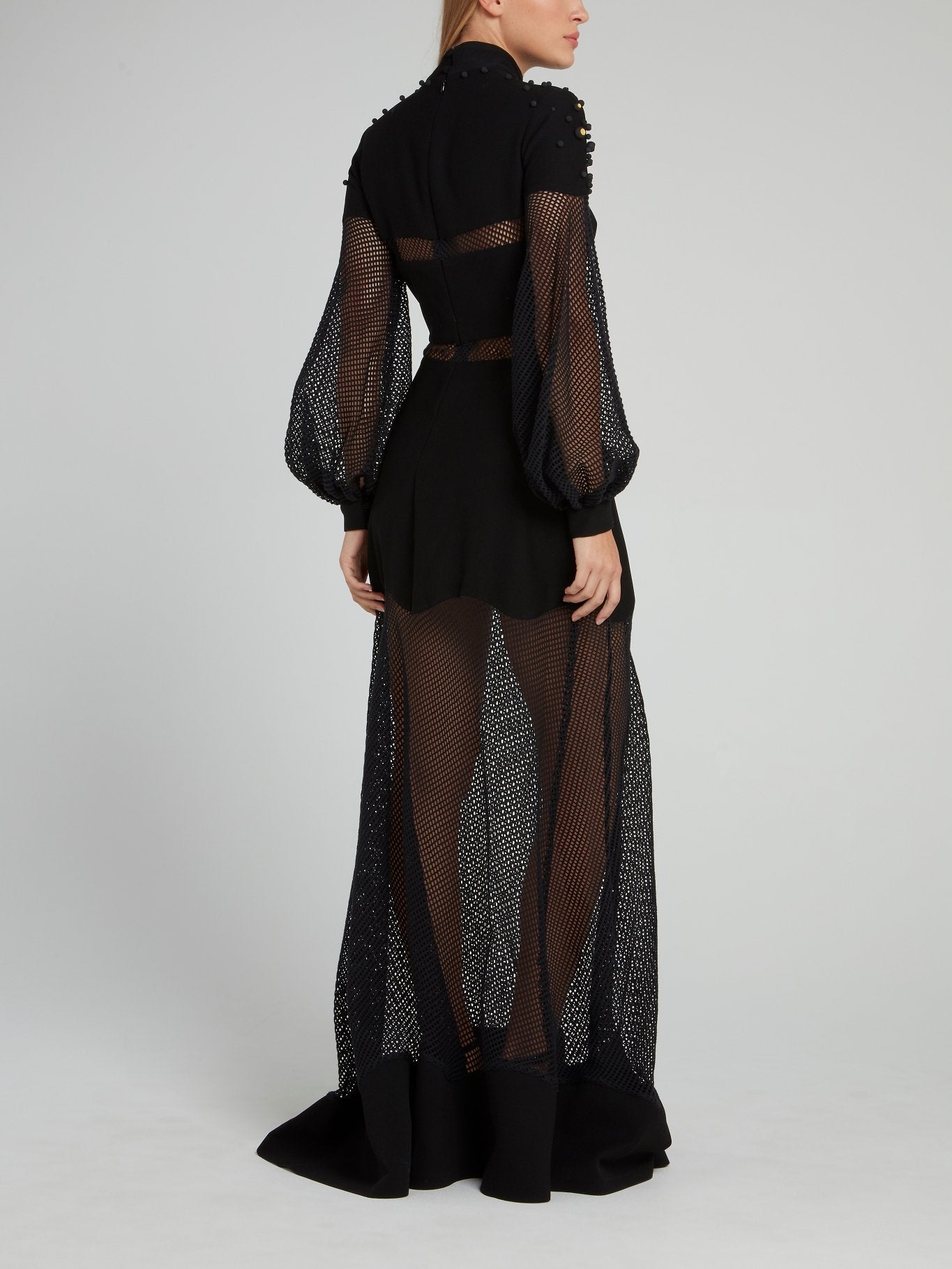 black mesh net dress Make It Known Net Dress in Black Metallic