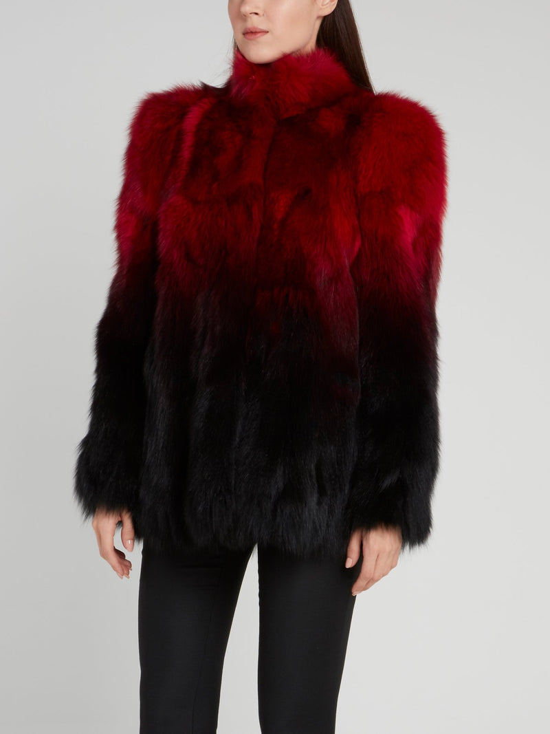 Red Shaggy Fur Jacket