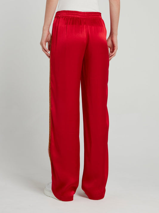 Red Waistband Jogging Trousers