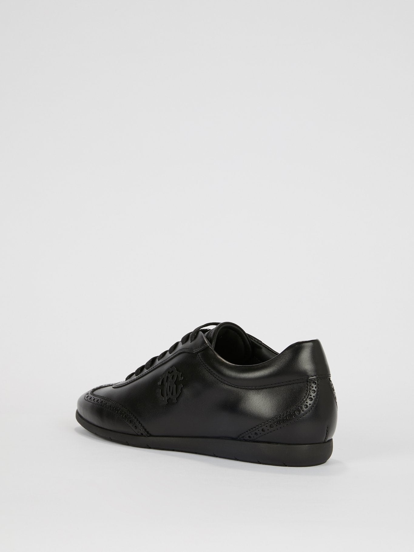 Black Low Top Leather Sneakers