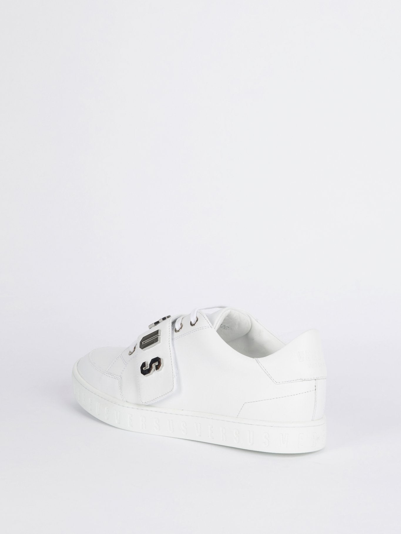 White Low Top Rubber Sole Sneakers