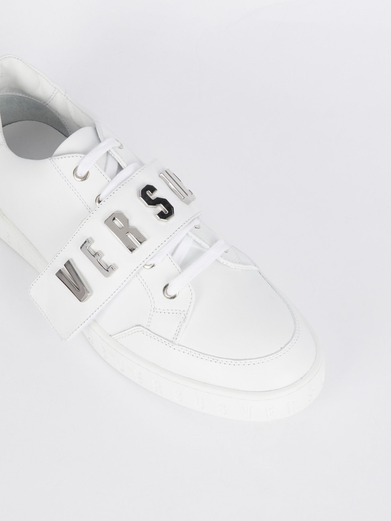 White Low Top Rubber Sole Sneakers