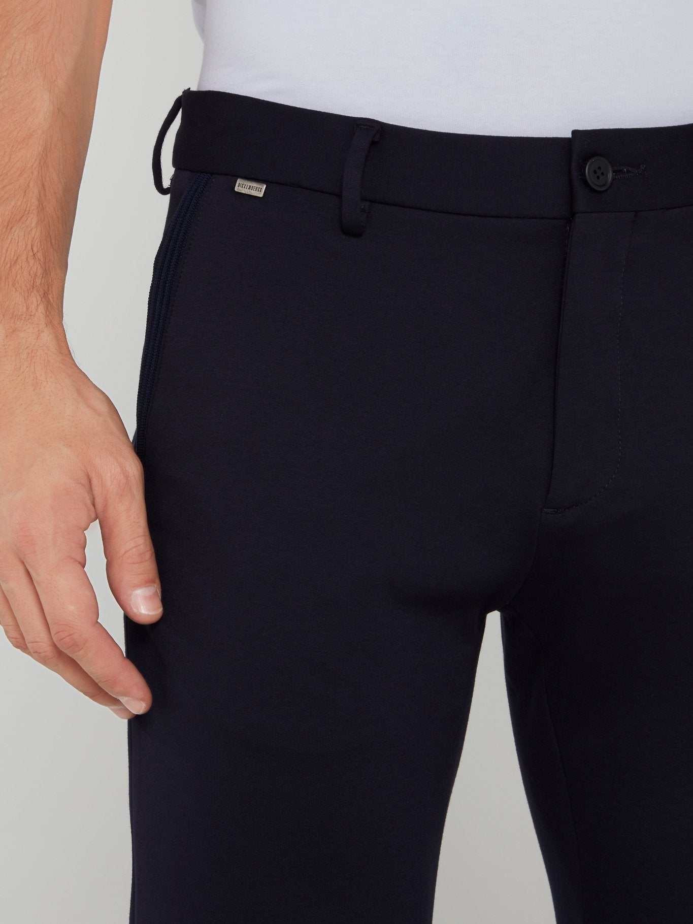 Navy Straight Fit Suit Trousers