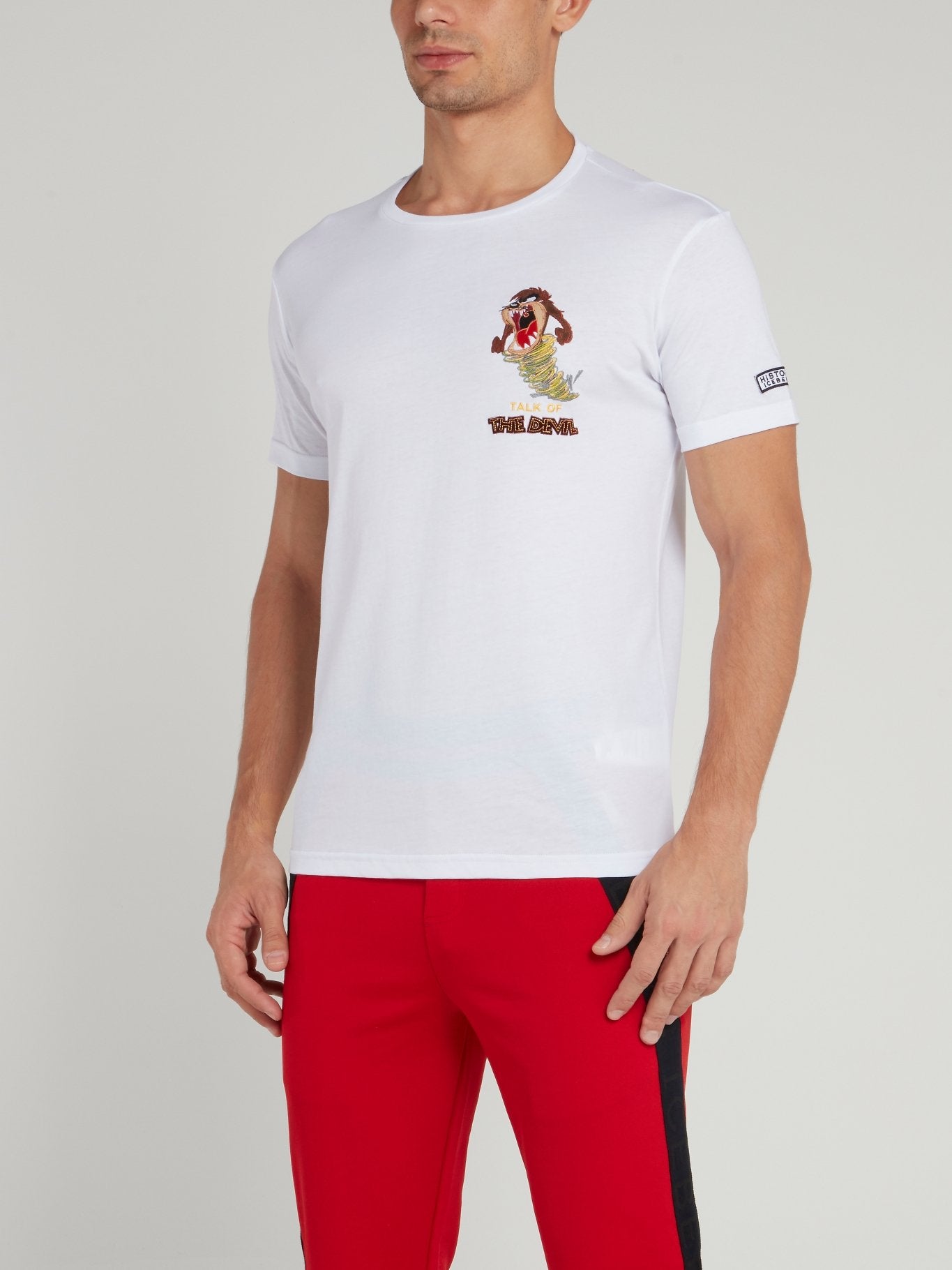 Tasmanian Devil White Crewneck T-Shirt