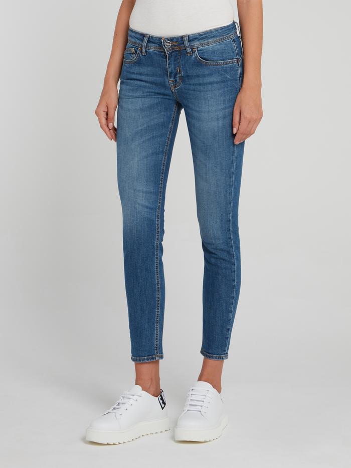 Blue Cropped Skinny Jeans