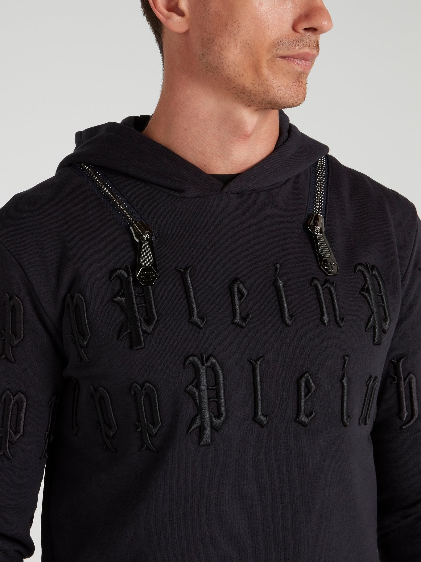 Gothic Plein Navy Hoodie Sweatshirt