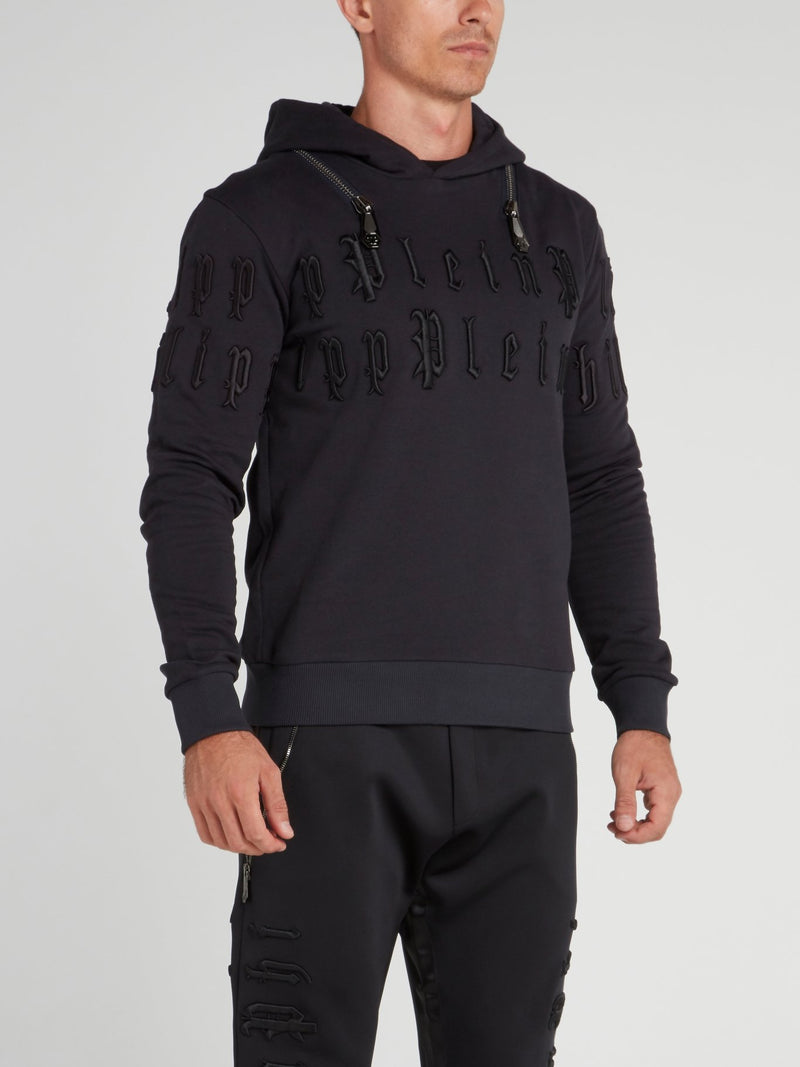 Gothic Plein Navy Hoodie Sweatshirt