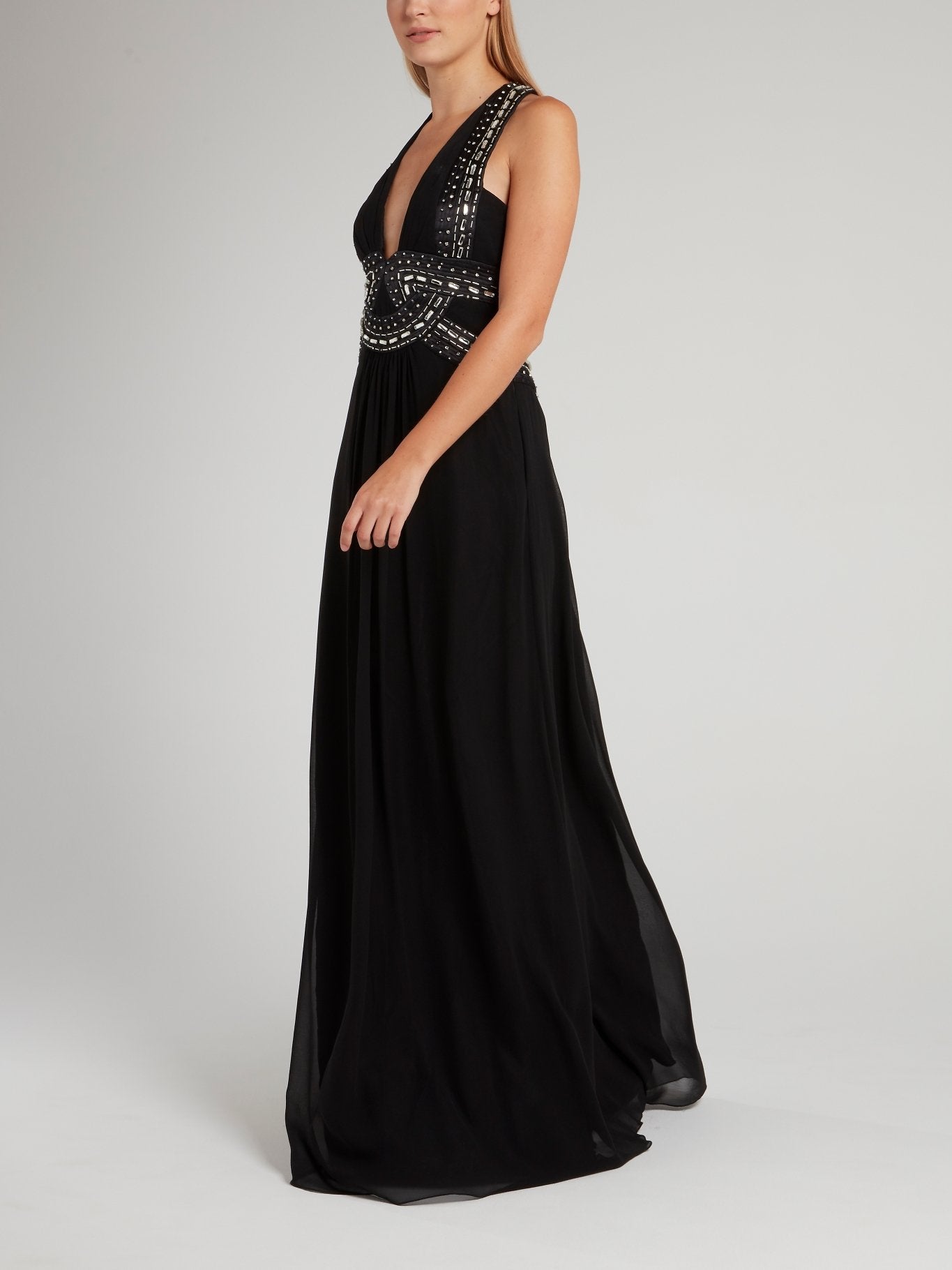 Black Diamond Embellished Maxi Dress – Maison-B-More Global Store Black Diamond Embellished Maxi Dress – Maison-B-More Global Store