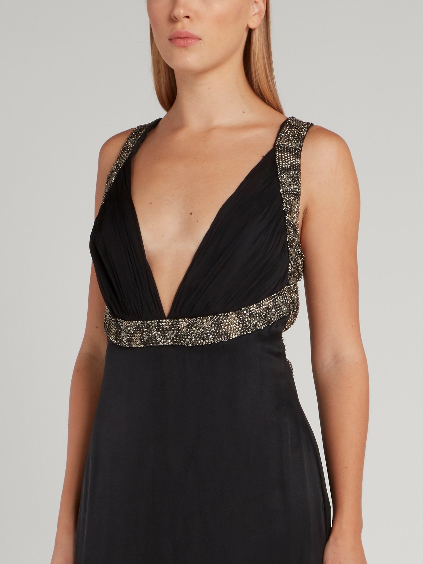 Black Dcollet Empire Maxi Dress Black Dcollet Empire Maxi Dress