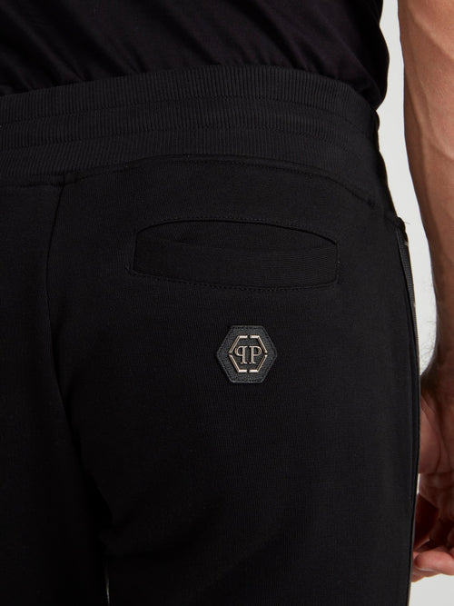 Black Logo Side Stripe Jogging Trousers