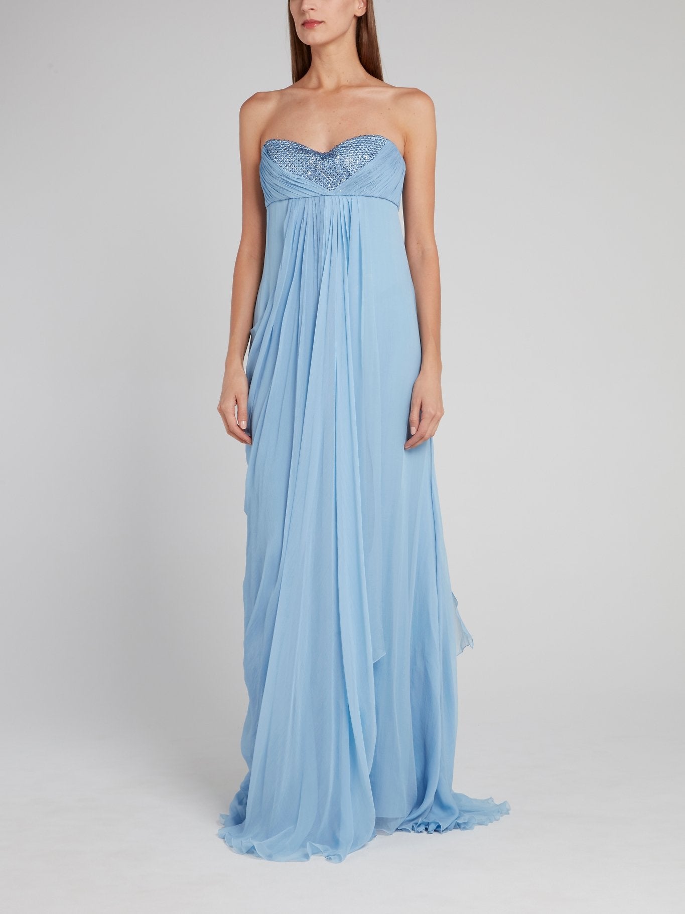 Light Blue Empire Waist Maxi Dress – Maison-B-More Global Store