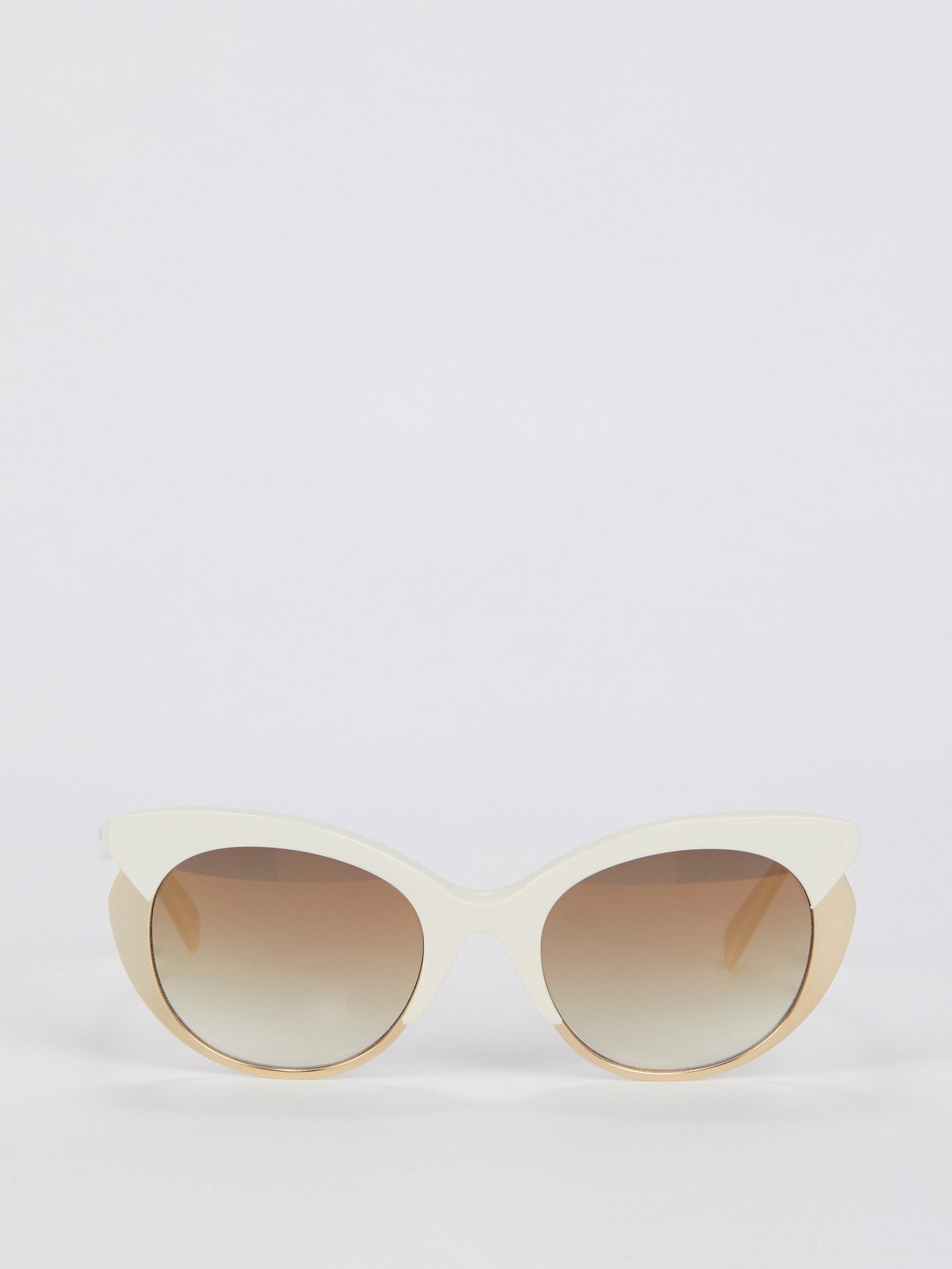Brown Mirror Lens Gold Frame Sunglasses