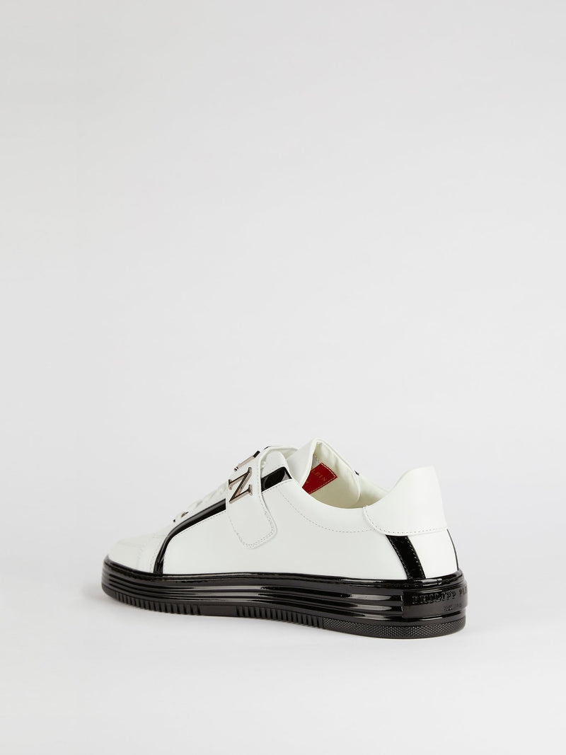Gilda White Lace Up Sneakers