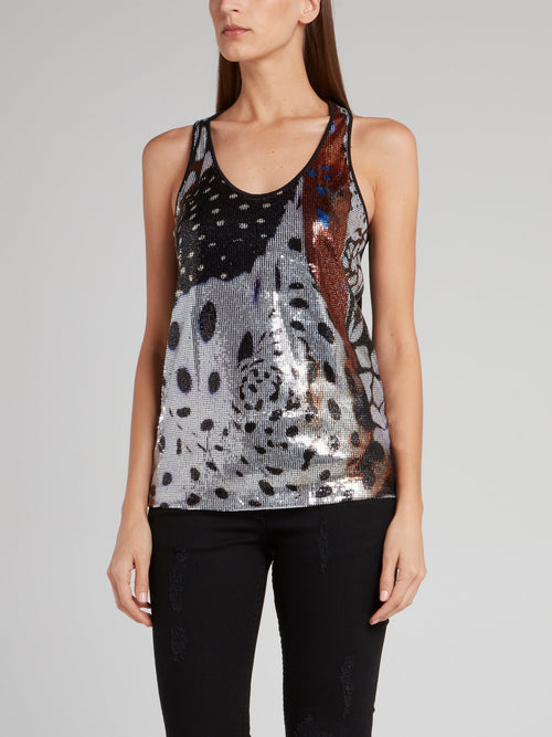 Racerback Sequin Tank Top