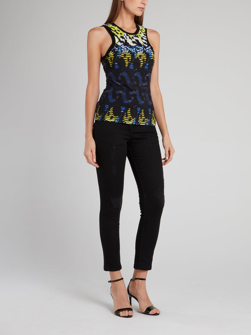 Jacquard Print Tank Top