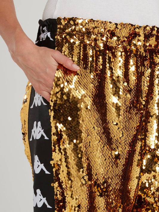 Kappa Gold Sequin Pants