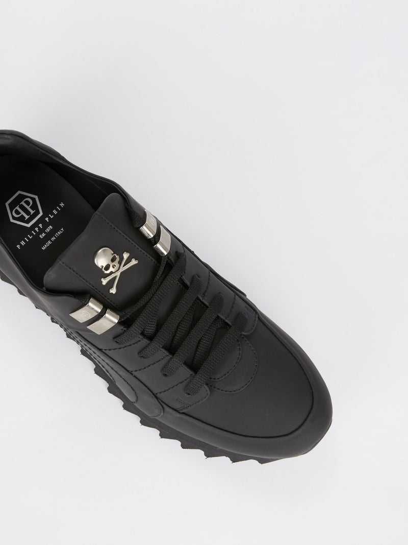Black Skull Platform Sneakers