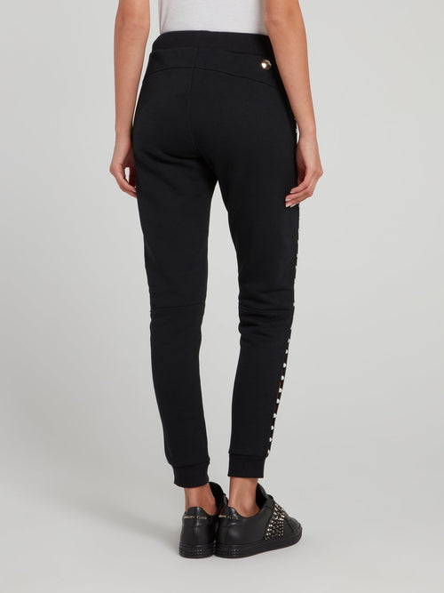 Black Pearl Embellished Track Trousers