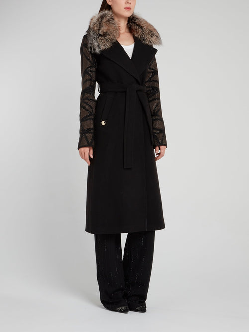 Marylen Fur Collar Long Coat