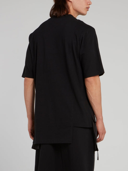 Black Front Pocket Short Sleeve Shirt