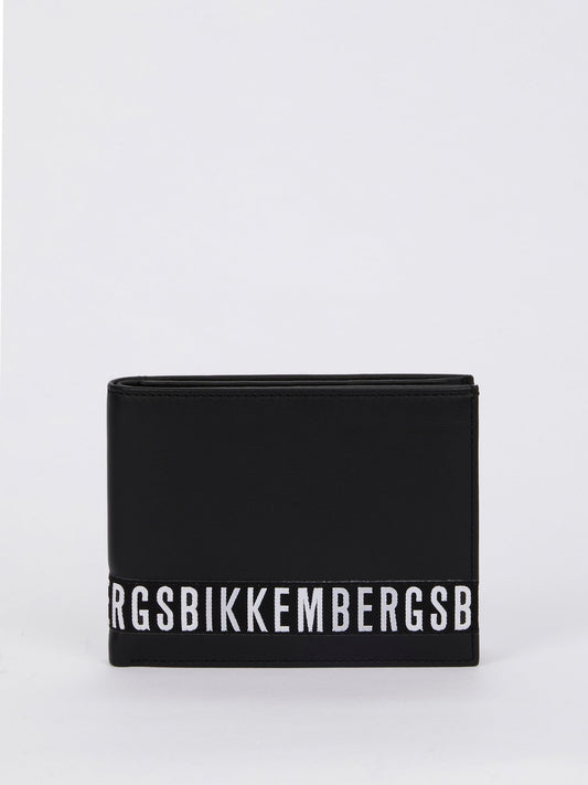 Brix 301 Black Logo Leather Wallet (Billfold 8 C/C Vertical with Coin Pocket)