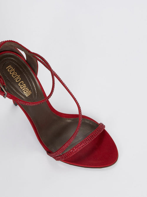 Burgundy Studded Classic Sandals