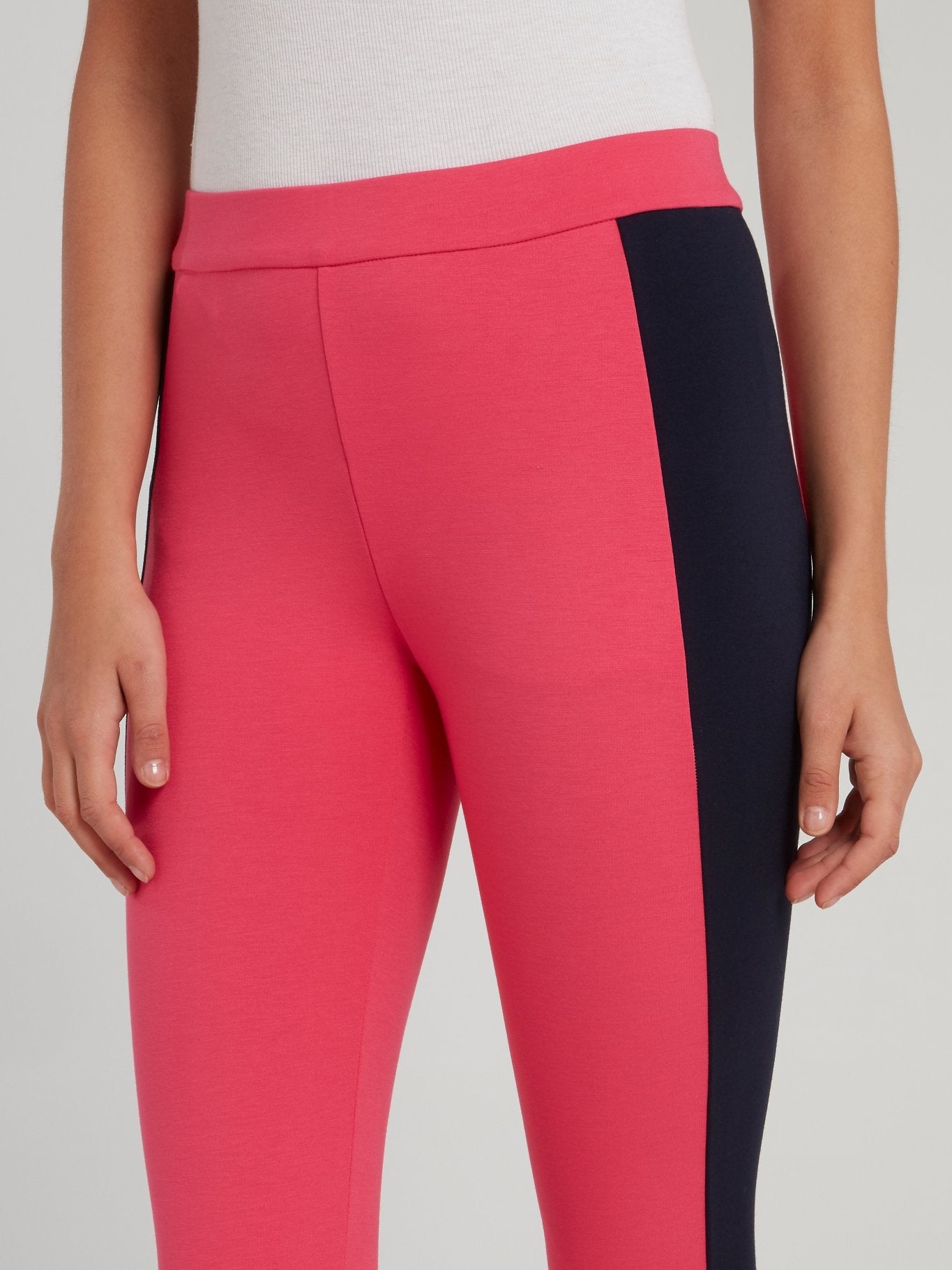 Pink Side Tape Waistband Trousers