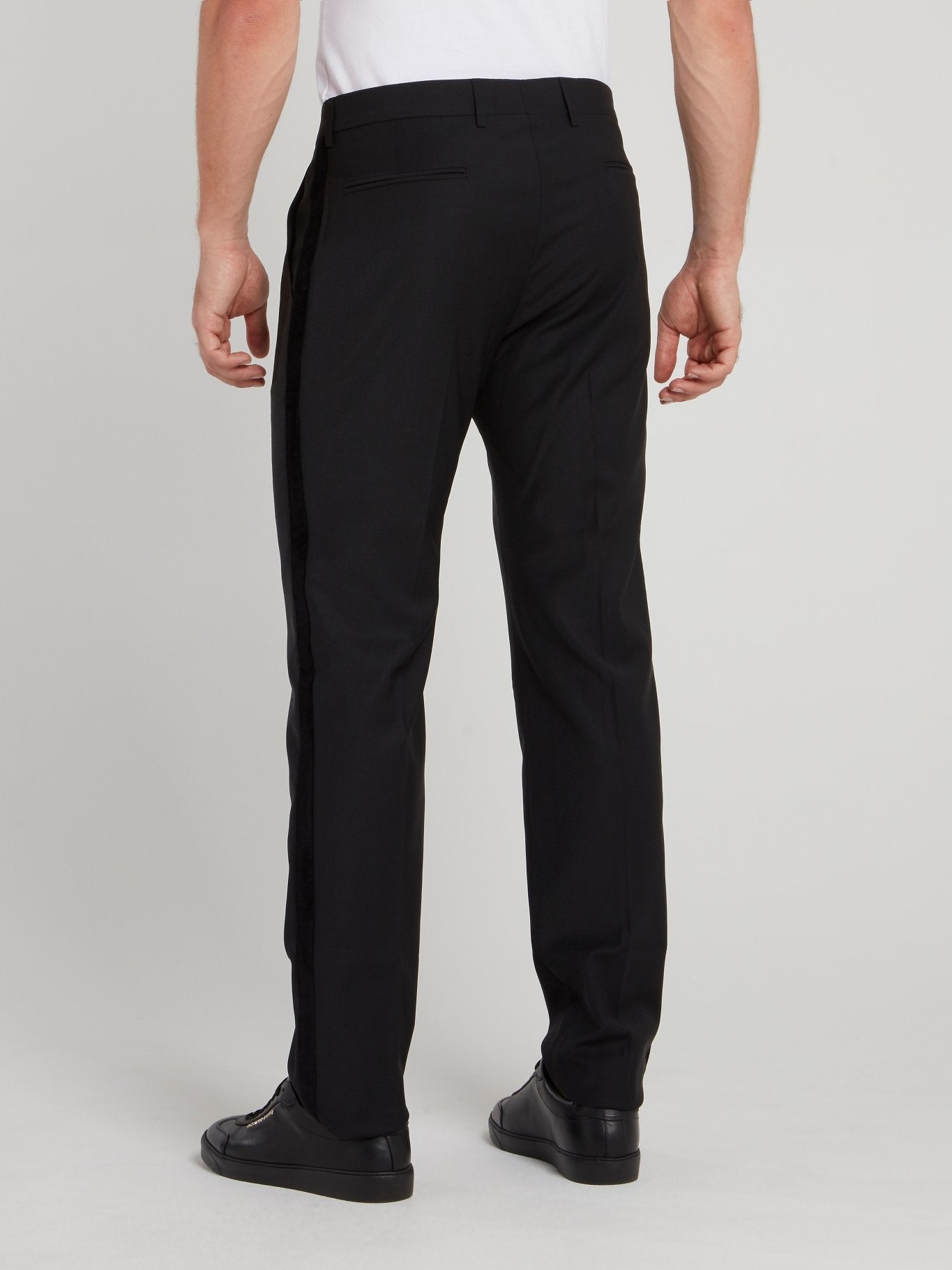 Black Side Tape Tailored Trousers