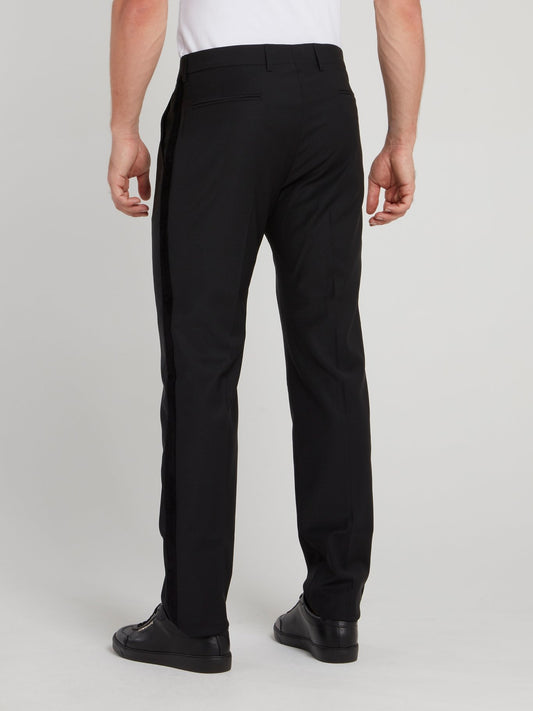 Black Side Tape Tailored Trousers