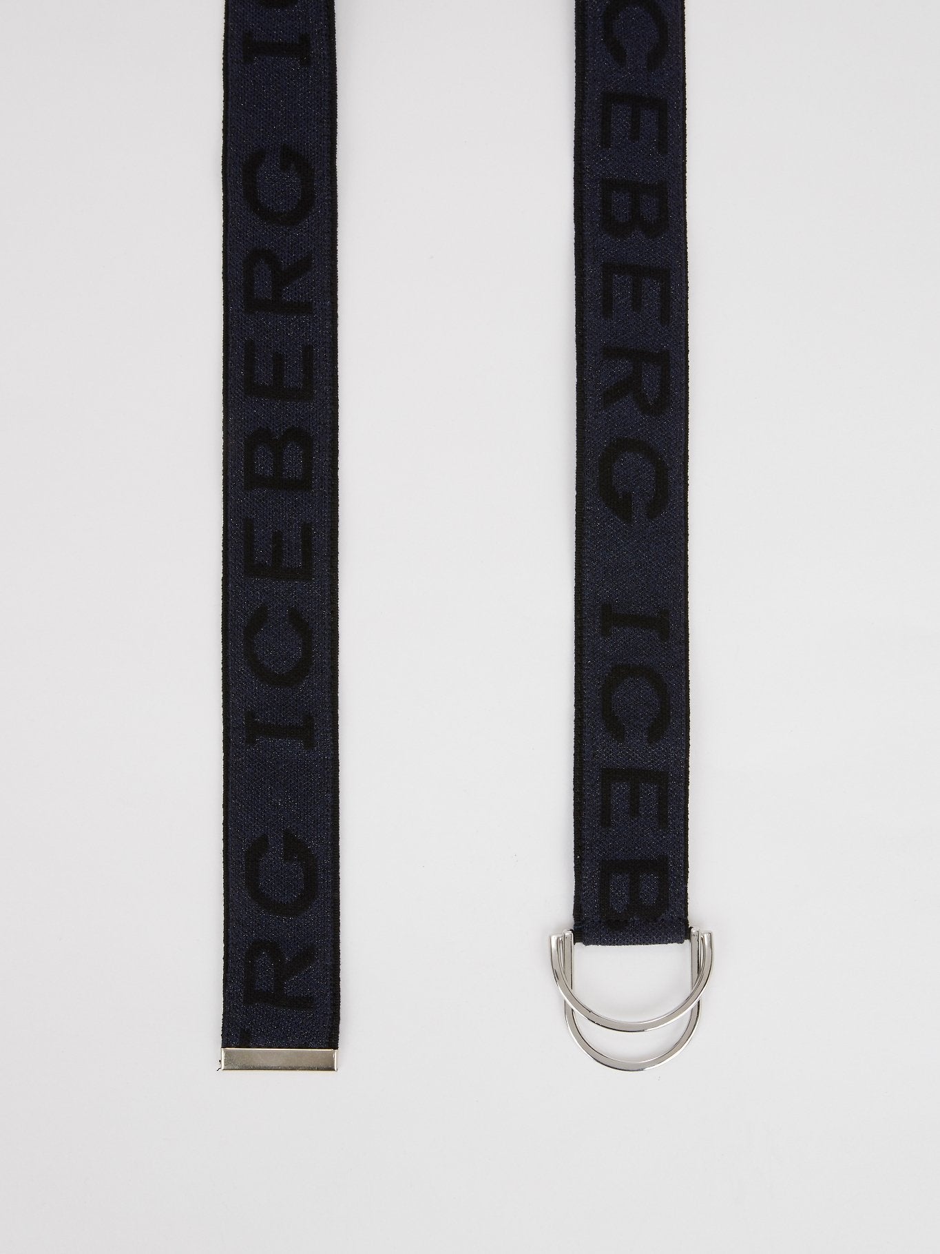 Grey Logo Strap Belt