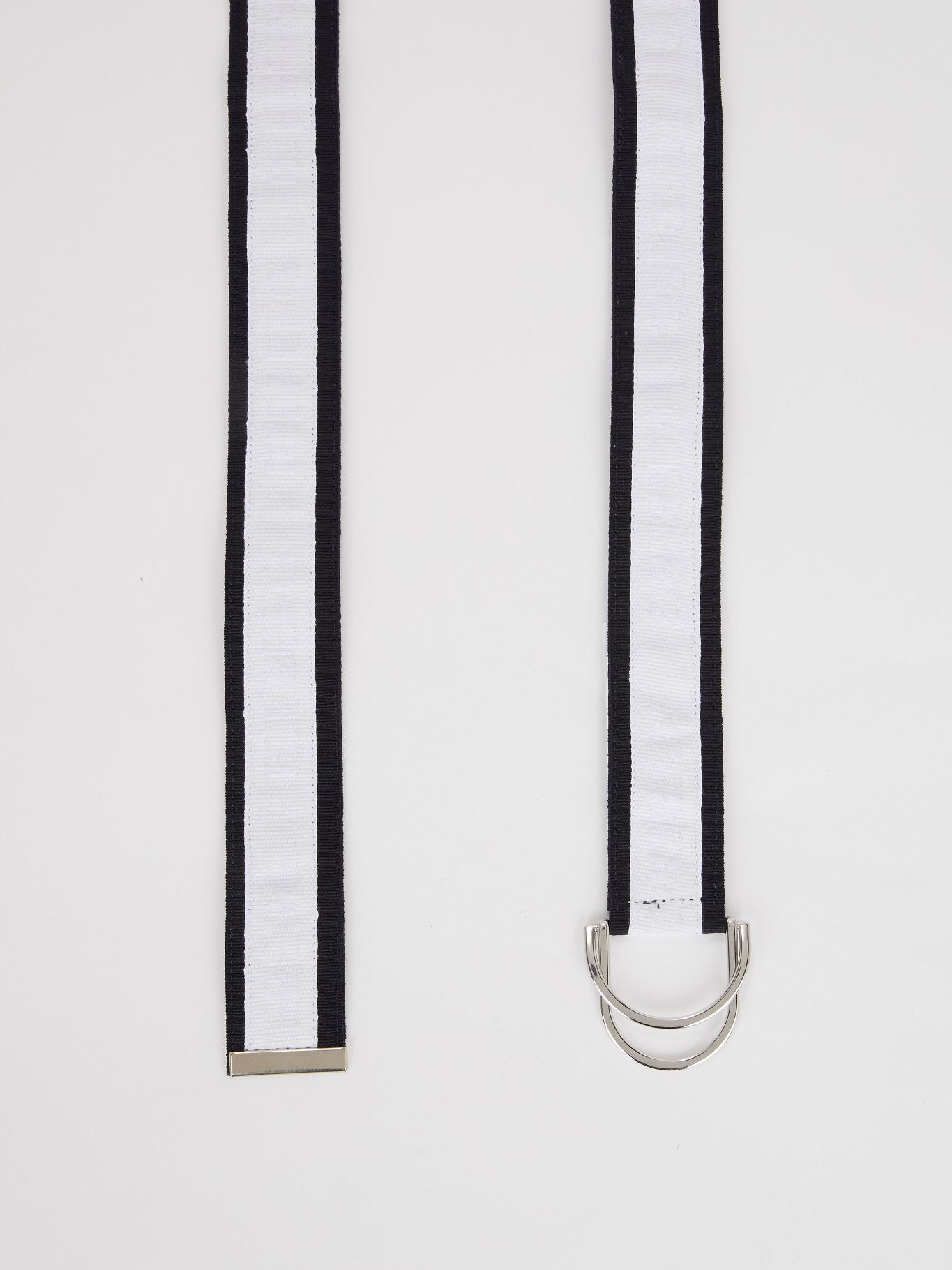 Two Tone Striped Strap Belt