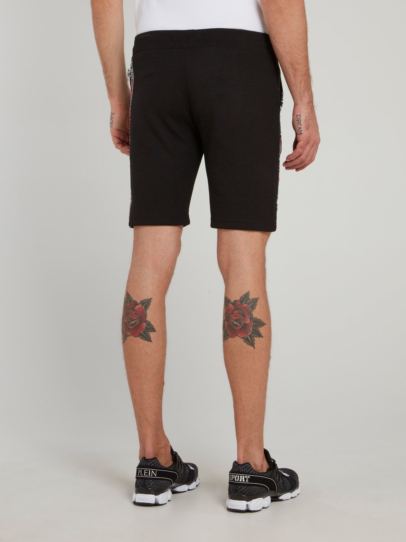 Black Side Stripe Jogging Shorts